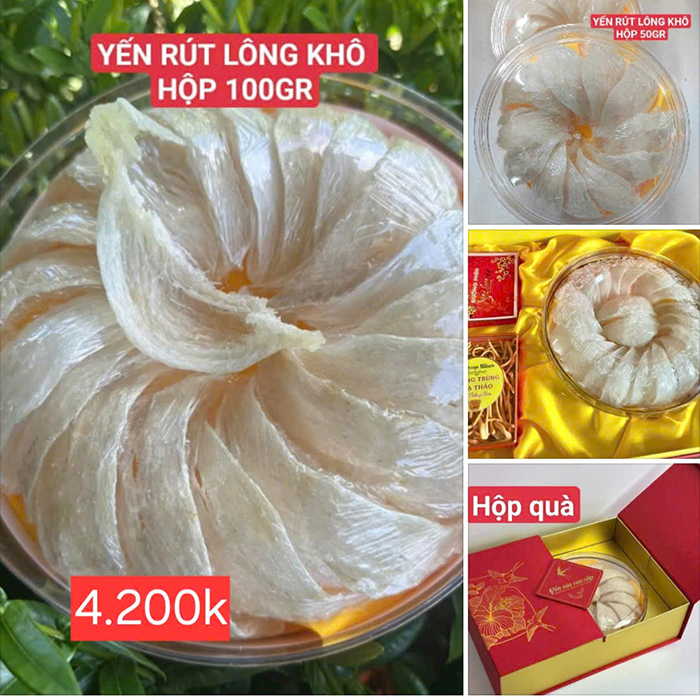 Yến sào rút lông nguyên tổ  PHÚ THỌ